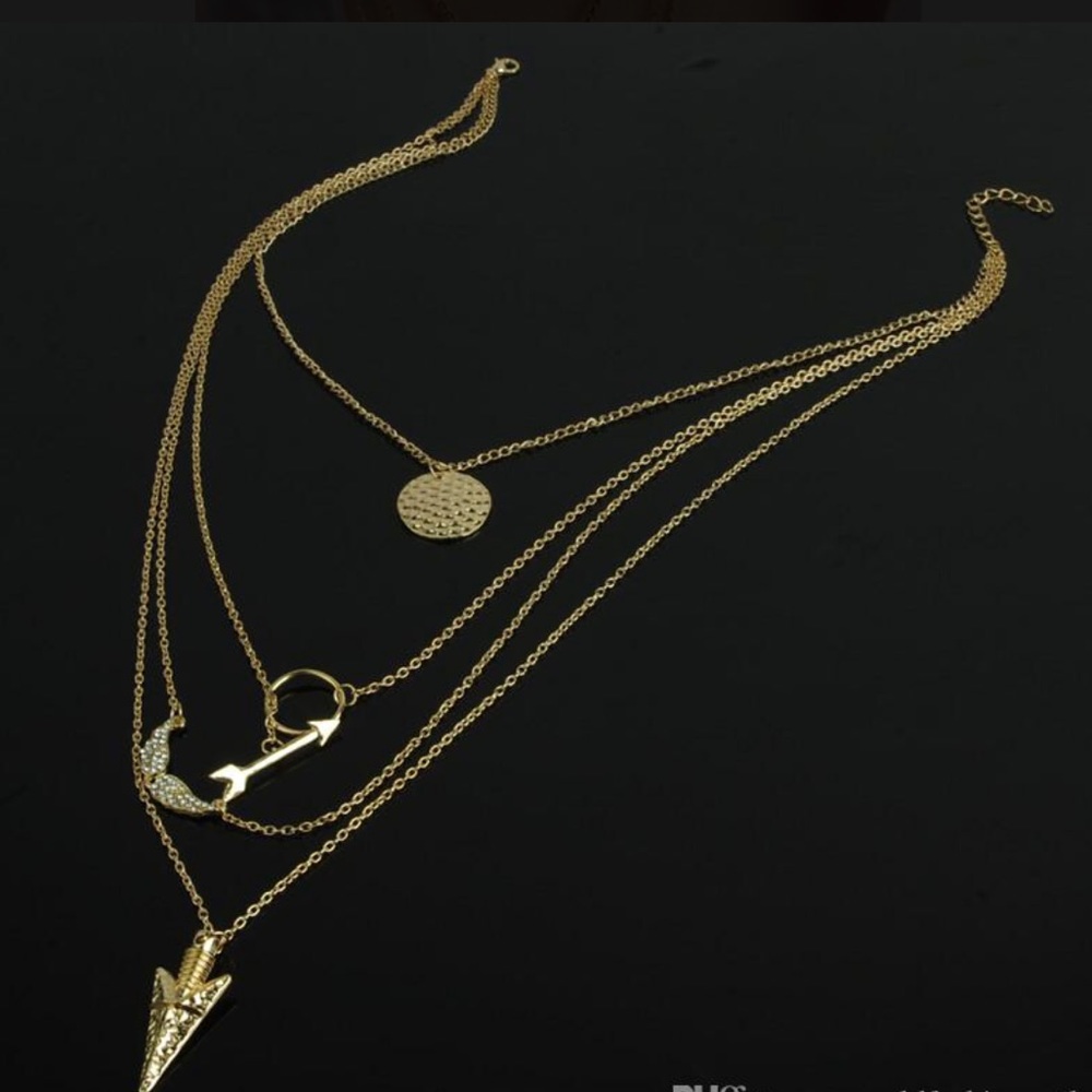 {BECCA} Boho chic arrow layered necklace - Picture 2 of 6